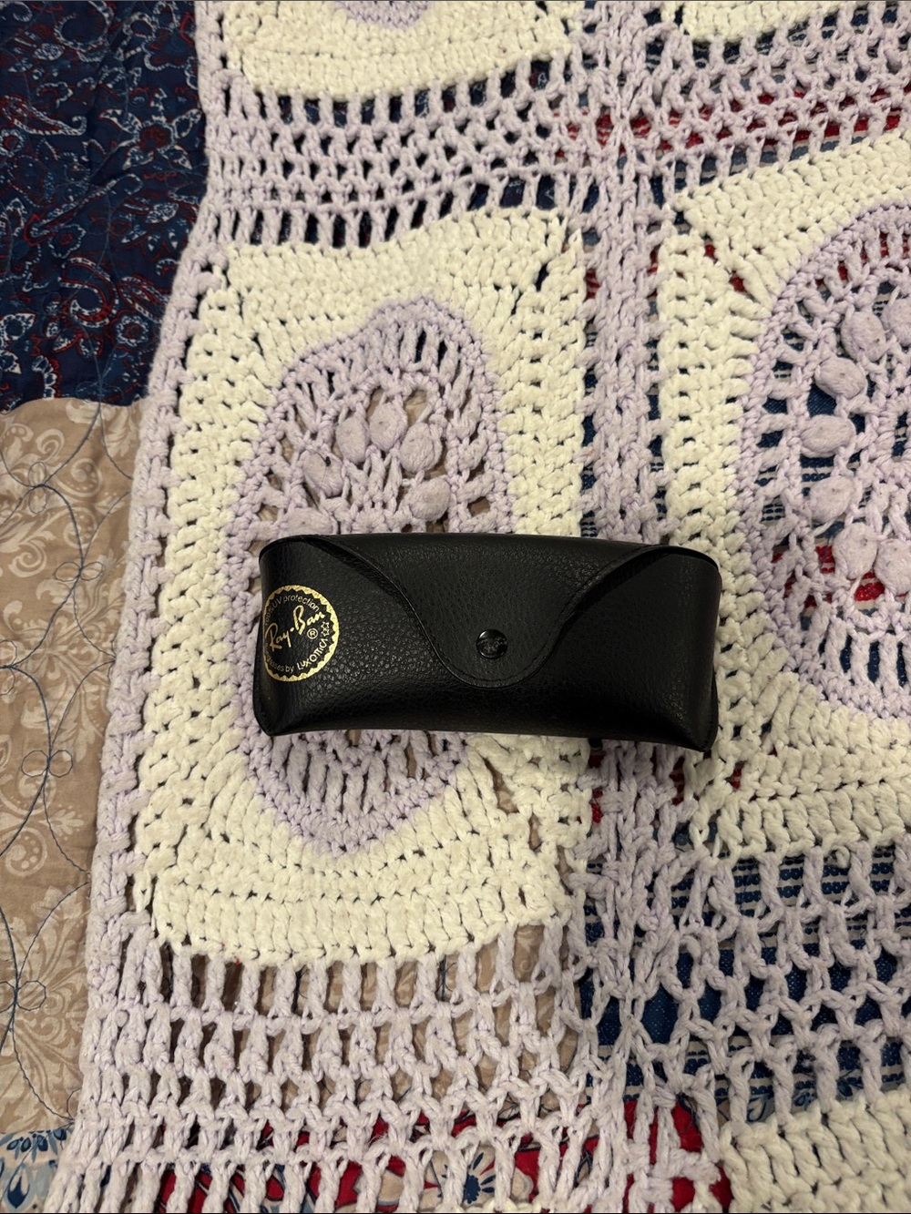 Ray-Ban Black Sunglasses Case with Gold Logo